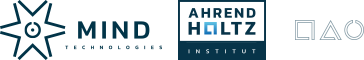 Logo von Mind Technologies, Ahrendholtz Institut und Piktogramme
